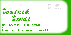 dominik mandi business card